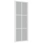 Preview: Innentür 76x201,5 cm Weiß Mattglas und Aluminium