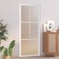 Preview: ARDEBO.de - Innentür 83x201,5 cm Weiß Mattglas und Aluminium