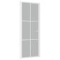 Preview: Innentür 83x201,5 cm Weiß Mattglas und Aluminium