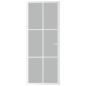Preview: Innentür 83x201,5 cm Weiß Mattglas und Aluminium