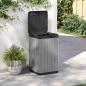 Preview: Outdoor-Mülltonne Grau 38x38x65 cm PP