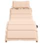 Preview: Sonnenliege Massivholz Akazie Beige