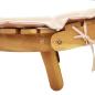 Preview: Sonnenliege Massivholz Akazie Beige