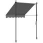Preview: Markise Einziehbar Anthrazit 150x150 cm Stoff und Stahl