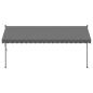 Preview: Markise Einziehbar Anthrazit 400x150 cm Stoff und Stahl