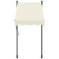 Preview: Markise Einziehbar Creme 100x150 cm Stoff und Stahl
