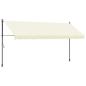 Preview: Markise Einziehbar Creme 400x150 cm Stoff und Stahl