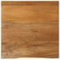 Preview: ARDEBO.de - Tischplatte mit Baumkante 40x40x3,8 cm Massivholz Mango