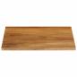 Preview: Tischplatte mit Baumkante 40x40x3,8 cm Massivholz Mango