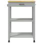 Preview: Küchenwagen MONZA 60x40x88,5 cm Grau Massivholz Kiefer