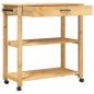 Preview: Küchenwagen MONZA 84x40x88,5 cm Honigwachs Massivholz Kiefer