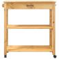 Preview: Küchenwagen MONZA 84x40x88,5 cm Honigwachs Massivholz Kiefer