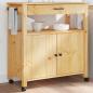 Preview: ARDEBO.de - K?chenwagen MONZA 84x40x88,5 cm Honigwachs Massivholz Kiefer