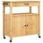 Preview: K?chenwagen MONZA 84x40x88,5 cm Honigwachs Massivholz Kiefer