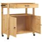 Preview: K?chenwagen MONZA 84x40x88,5 cm Honigwachs Massivholz Kiefer