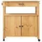 Preview: K?chenwagen MONZA 84x40x88,5 cm Honigwachs Massivholz Kiefer