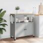 Preview: Küchenwagen MONZA 84x40x88,5 cm Grau Massivholz Kiefer