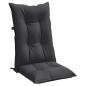 Preview: Hochlehner-Auflagen 6 Stk. Melange Anthrazit 120x50x7 cm Stoff