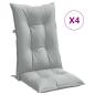 Preview: Hochlehner-Auflagen 4 Stk. Melange Hellgrau 120x50x7 cm Stoff