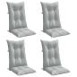 Preview: Hochlehner-Auflagen 4 Stk. Melange Hellgrau 120x50x7 cm Stoff