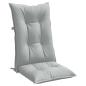 Preview: Hochlehner-Auflagen 4 Stk. Melange Hellgrau 120x50x7 cm Stoff