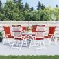 Preview: Hochlehner-Auflagen 6 Stk. Melange Rot 120x50x7 cm Stoff