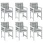 Preview: ARDEBO.de - Niedriglehner-Auflagen 6 Stk. Melange Hellgrau 100x50x7cm Stoff