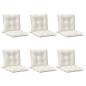 Preview: Niedriglehner-Auflagen 6 Stk. Melange Creme 100x50x7 cm Stoff