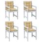 Preview: ARDEBO.de - Niedriglehner-Auflagen 4 Stk. Melange Beige 100x50x7 cm Stoff