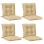 Preview: Niedriglehner-Auflagen 4 Stk. Melange Beige 100x50x7 cm Stoff