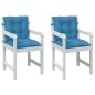 Preview: ARDEBO.de - Niedriglehner-Auflagen 2 Stk. Melange Blau 100x50x7 cm Stoff