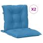 Preview: Niedriglehner-Auflagen 2 Stk. Melange Blau 100x50x7 cm Stoff
