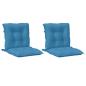 Preview: Niedriglehner-Auflagen 2 Stk. Melange Blau 100x50x7 cm Stoff