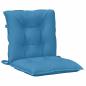 Preview: Niedriglehner-Auflagen 2 Stk. Melange Blau 100x50x7 cm Stoff