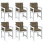 Preview: ARDEBO.de - Niedriglehner-Auflagen 6 Stk. Melange Taupe 100x50x7 cm Stoff
