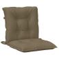 Preview: Niedriglehner-Auflagen 6 Stk. Melange Taupe 100x50x7 cm Stoff