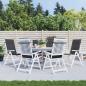 Preview: Hochlehner-Auflagen 6 Stk. Melange Anthrazit 120x50x4 cm Stoff
