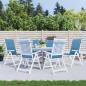 Preview: Hochlehner-Auflagen 4 Stk. Melange Blau 120x50x4 cm Stoff