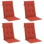 Preview: Hochlehner-Auflagen 4 Stk. Melange Rot 120x50x4 cm Stoff