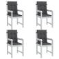 Preview: ARDEBO.de - Niedriglehner-Auflagen 4 Stk Melange Anthrazit 100x50x4cm Stoff