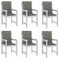 Preview: ARDEBO.de - Niedriglehner-Auflagen 6 Stk. Dunkelgrau 100x50x4 cm Stoff