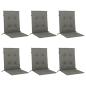 Preview: Niedriglehner-Auflagen 6 Stk. Dunkelgrau 100x50x4 cm Stoff