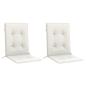 Preview: Niedriglehner-Auflagen 2 Stk. Melange Creme 100x50x4 cm Stoff