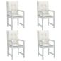 Preview: ARDEBO.de - Niedriglehner-Auflagen 4 Stk. Melange Creme 100x50x4 cm Stoff