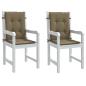 Preview: ARDEBO.de - Niedriglehner-Auflagen 2 Stk. Melange Taupe 100x50x4 cm Stoff
