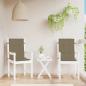 Preview: Niedriglehner-Auflagen 2 Stk. Melange Taupe 100x50x4 cm Stoff
