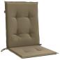 Preview: Niedriglehner-Auflagen 2 Stk. Melange Taupe 100x50x4 cm Stoff