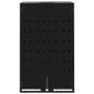 Preview: Mülltonnenbox für 1 Tonne Schwarz 69x79x117 cm Stahl