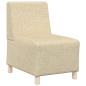 Preview: Modulares Sofa ohne Armlehnen Creme 55 cm Stoff