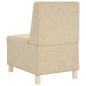Preview: Modulares Sofa ohne Armlehnen Creme 55 cm Stoff